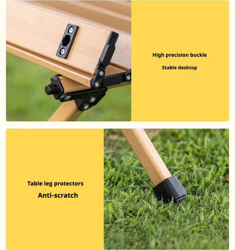 Aluminum alloy folding portable egg roll table