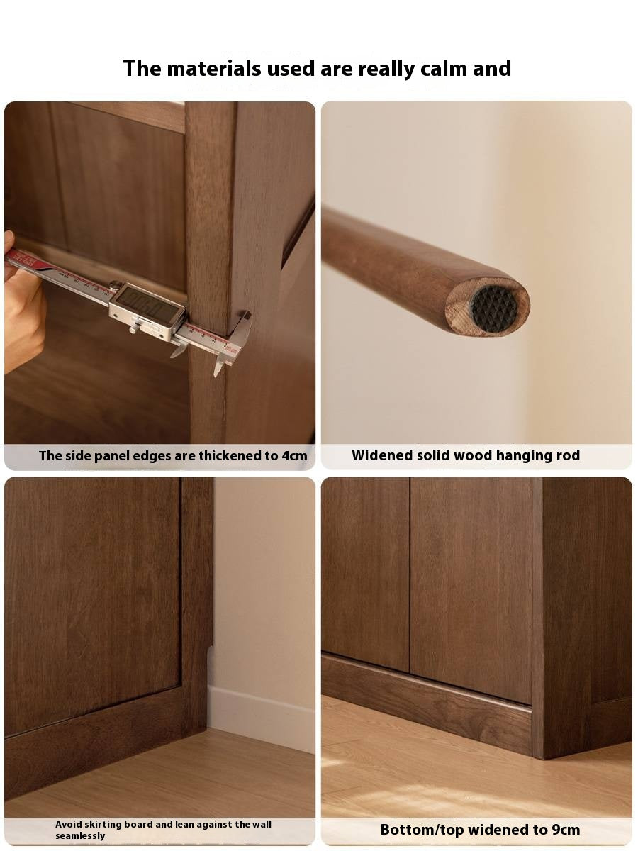 Golden Sandalwood Solid Wood Wardrobe