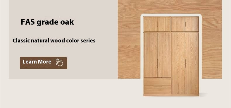 Sandalwood Solid Wood Modern Open Door Wardrobe.