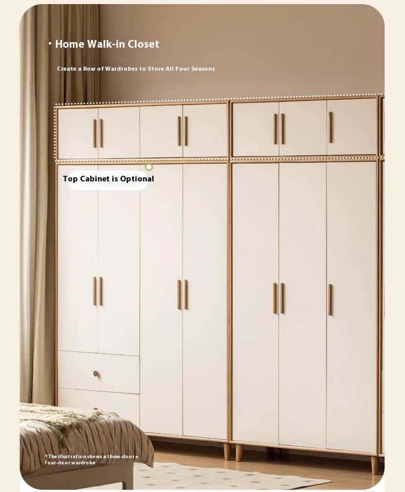 Oak Solid Wood Modern Wardrobe.
