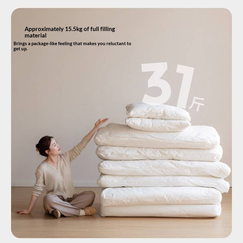 High-Back Modern Fabric Sofa with Scratch-Resistant Upholstery