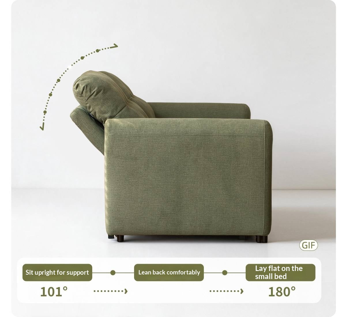 Loveseat Sleeper Sofa with Tufted Channel Back Cushions