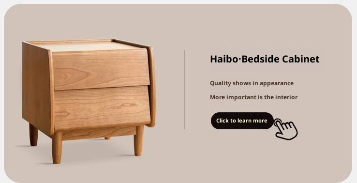 Cherry Solid Wood Bed Modern Style