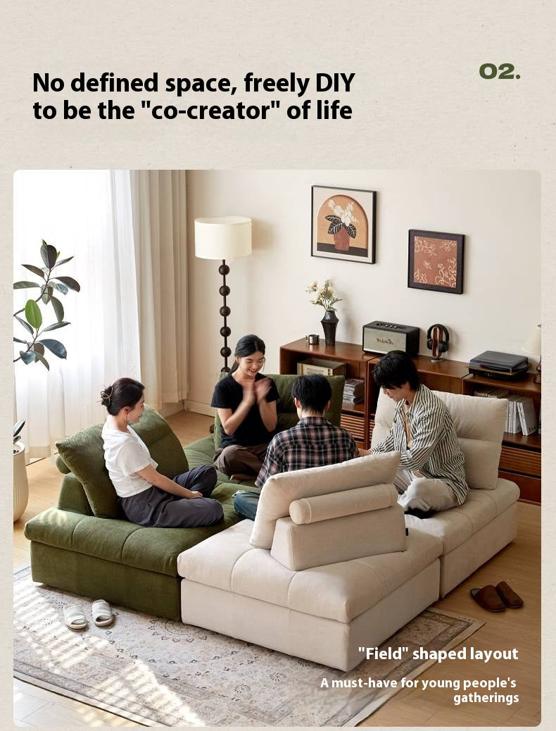 Modular Fabric Sofa – Modern Casual Free Combination Sofa Tofu Block Design