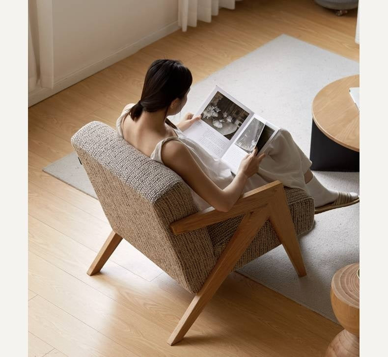 Oak Solid Wood Sofa Chair.