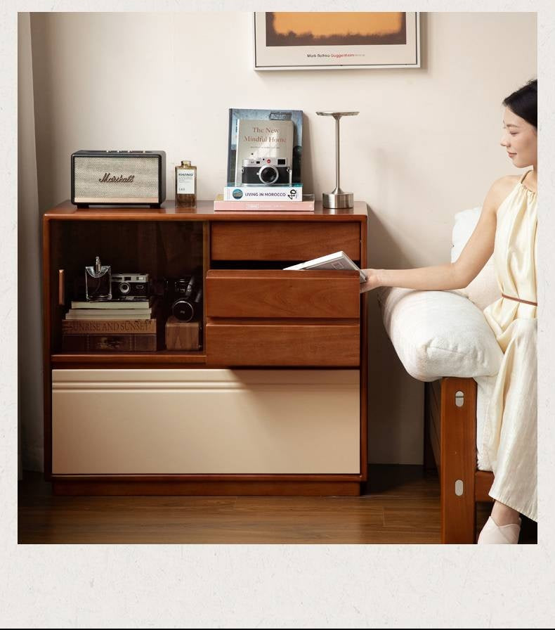 Tulipwood Solid Wood Antique Style Storage Cabinet.