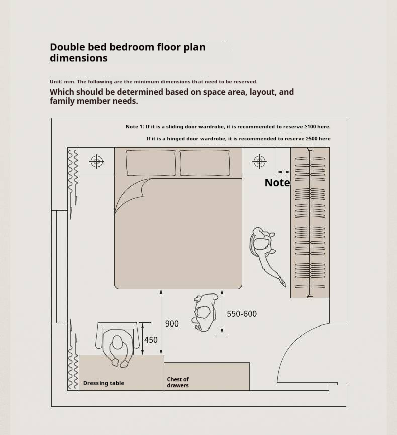 Beech Solid Wood Genuine Leather Soft Headboard Bed