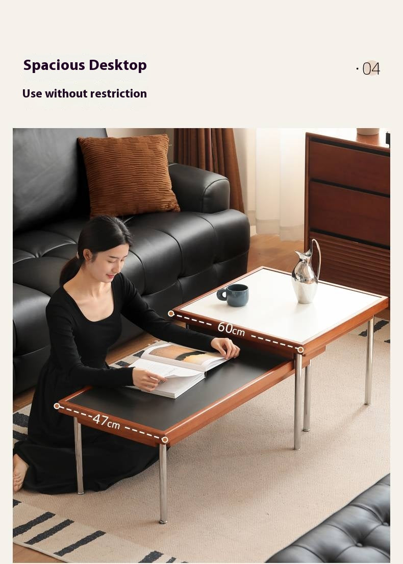 Poplar Solid Wood Ancient Square Coffee Table