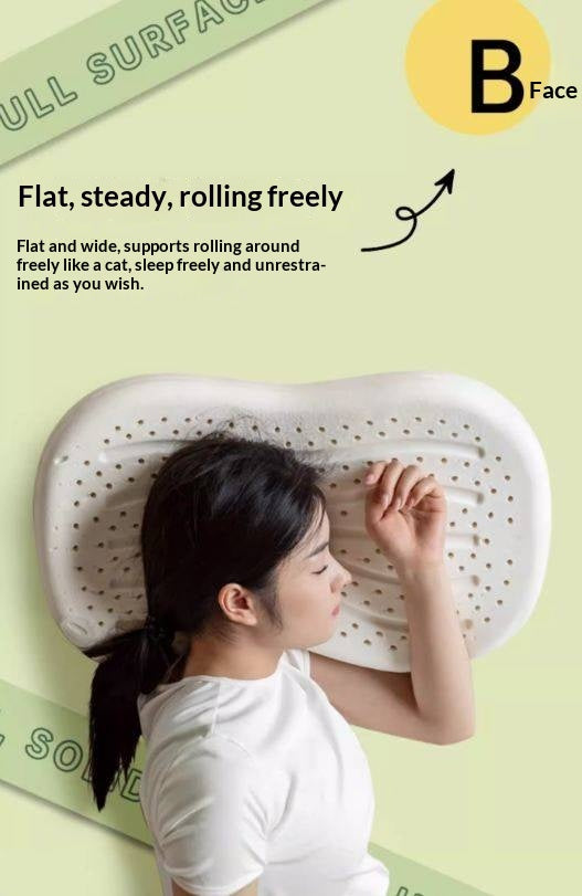 Thai Natural Latex Pillow with Neck Support and Breathable Comfort