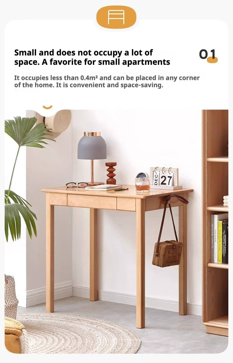 Beech Solid Wood Office Desk Simple and Modern
