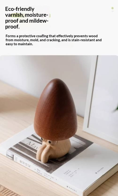 Beech Solid Wood Magic Mushroom Music Box
