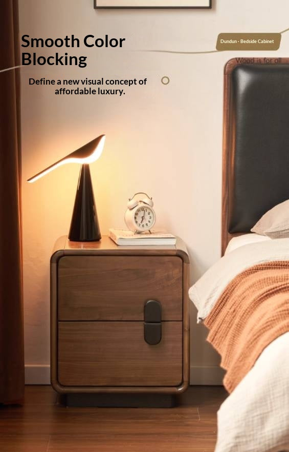 Black Walnut Solid Wood Nightstand