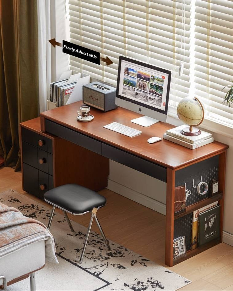 Poplar Solid Wood Retractable Office Table
