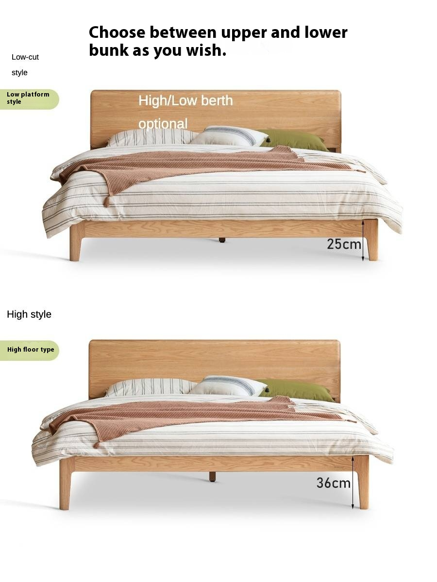 Oak Solid Wood Bed