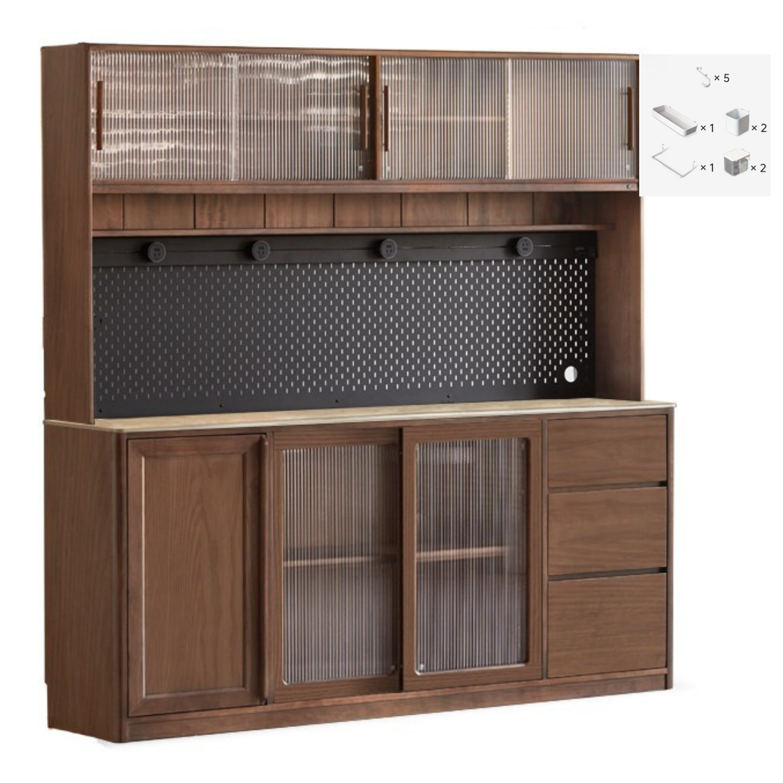 Sandalwood, Ash, White Ash Solid Wood Rock Board Modern Sideboard