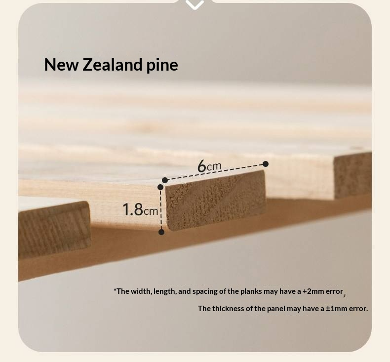 Rubberwood Solid Wood Bed — Modern Minimalist White Box Design