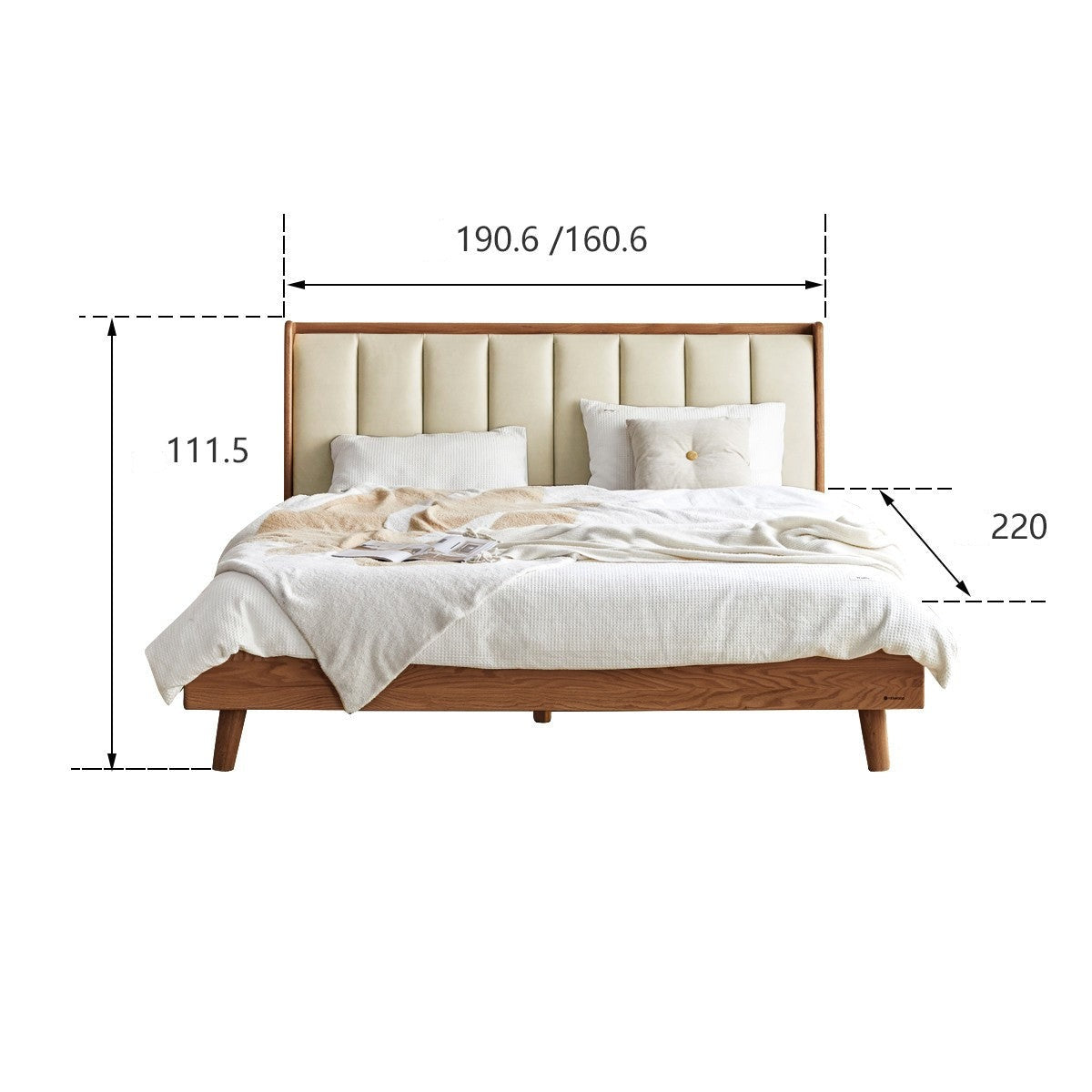Oak, Ash Solid Wood Technology Cloth Harp Bed