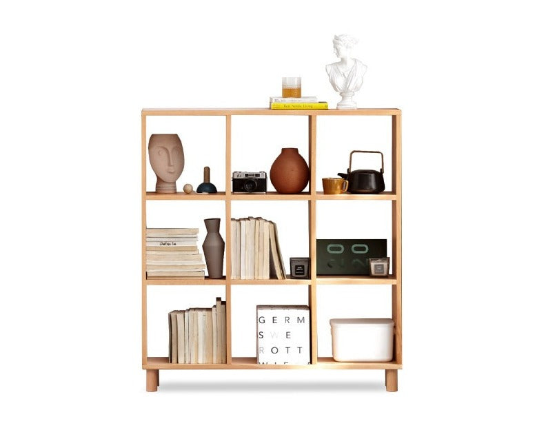 Beech, Oak Solid Wood Bookshelf Bookcase Free Combination