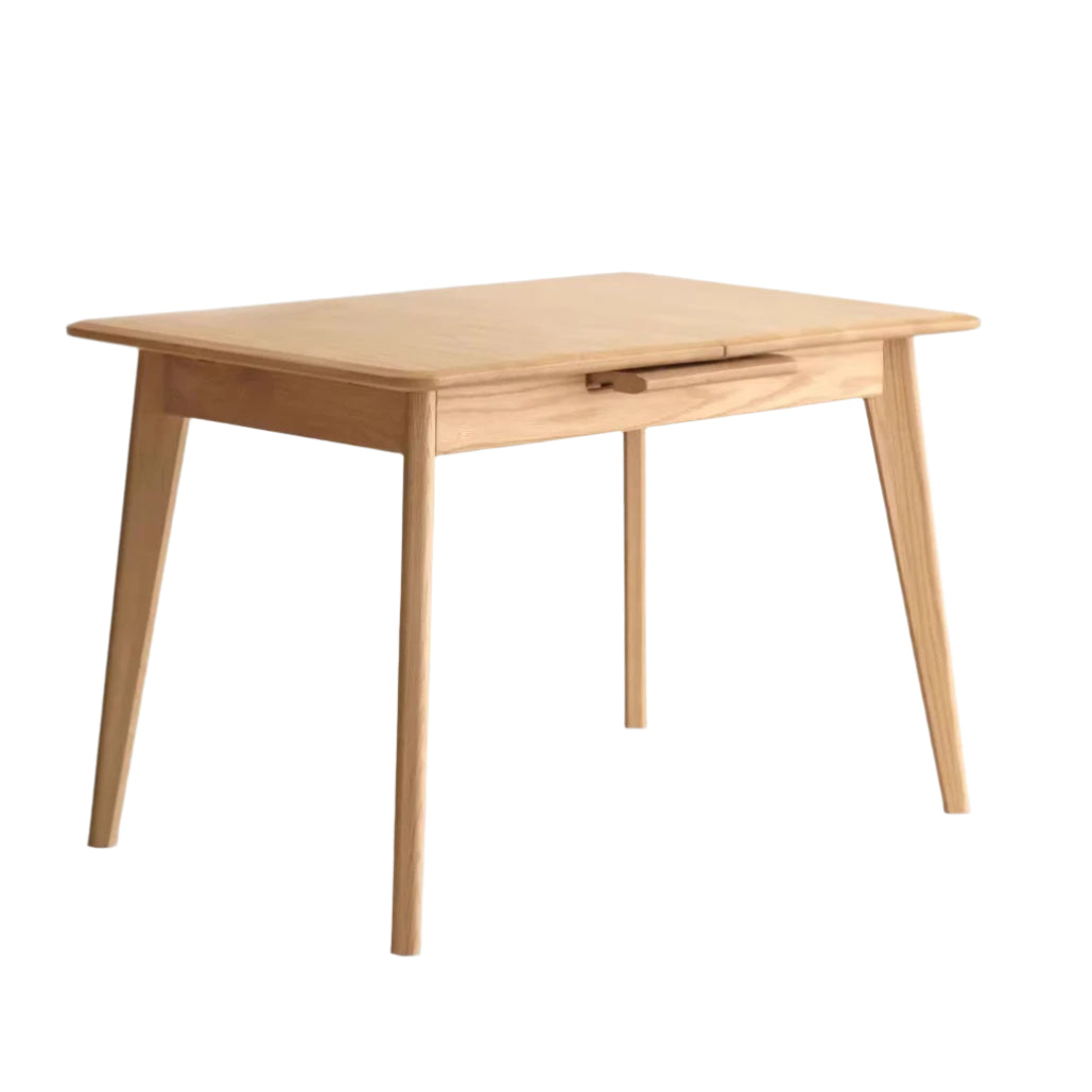 Oak, Ash Solid Wood Nordic Wall-Mounted Retractable Long Dining Table
