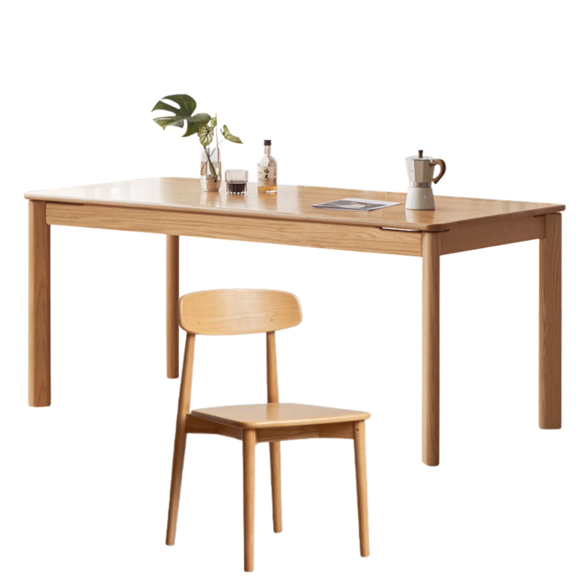 Ash, Oak Solid Wood Long Dining Table