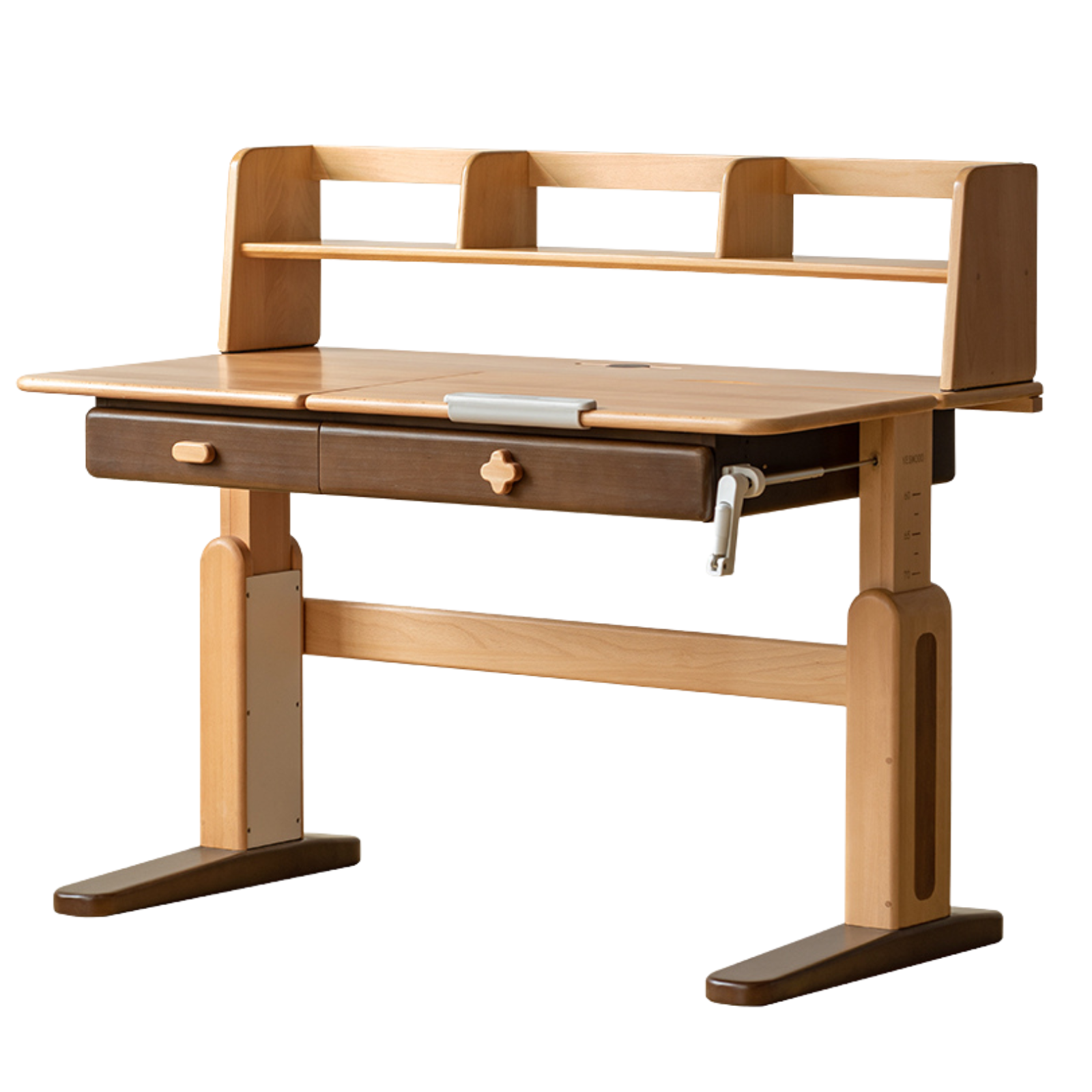 Beech Solid Wood Adjustable Height-Adjustable Study Desk