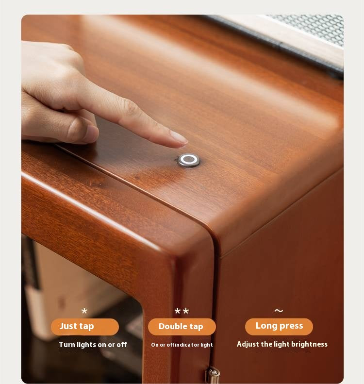 Poplar Solid Wood Bauhaus Style Side Cabinet.