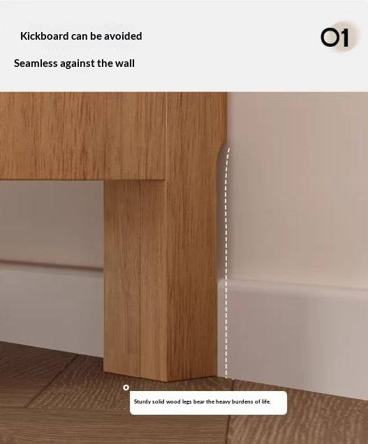 Solid Rubberwood Bookcase with Storage and Display Shelves