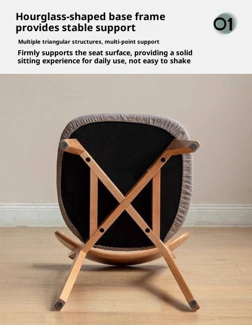 Oak Solid Wood Backrest Dining Chair