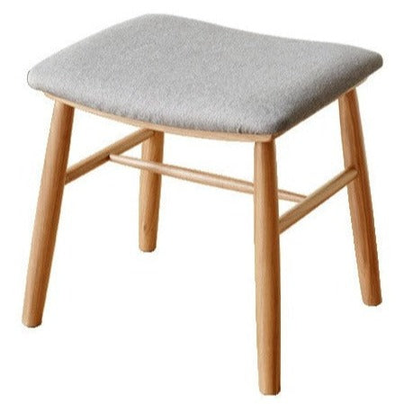 Black Walnut, Oak Solid Wood, Sandalwood Square Makeup Stool