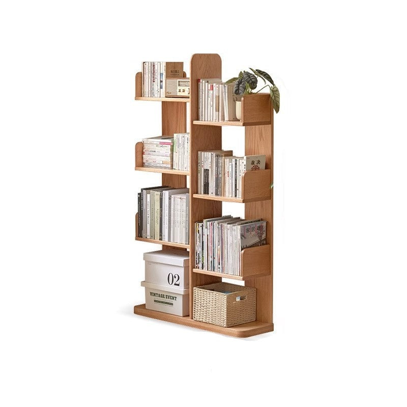Oak Solid Wood Floor-Standing Bookshelf