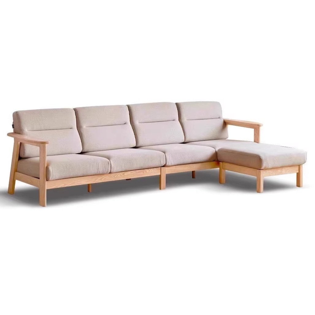 Ash Solid Wood Modern Sofa.