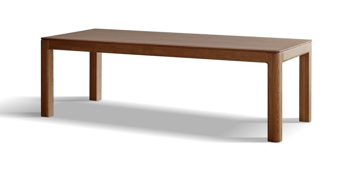 Black Walnut, Ash, Red Oak, Sandalwood Solid Wood Large Dining Table