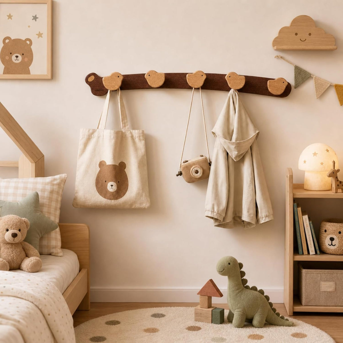 Beech Solid Wood Kids Wardrobe Hanger