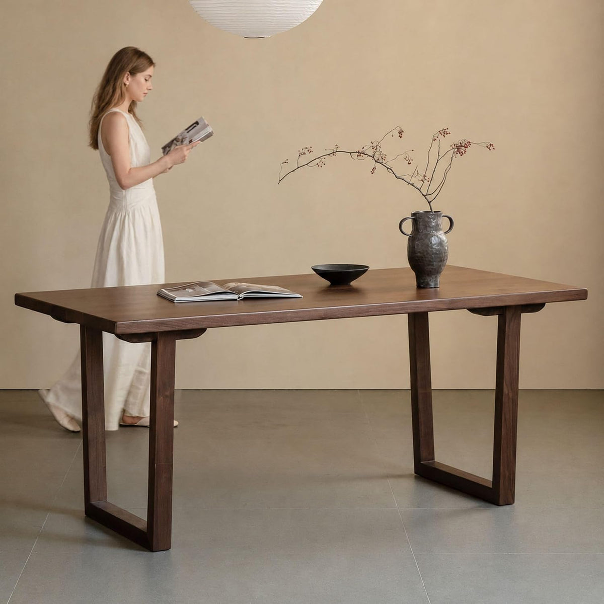 Black Walnut Solid Wood Live Edge Dining Table