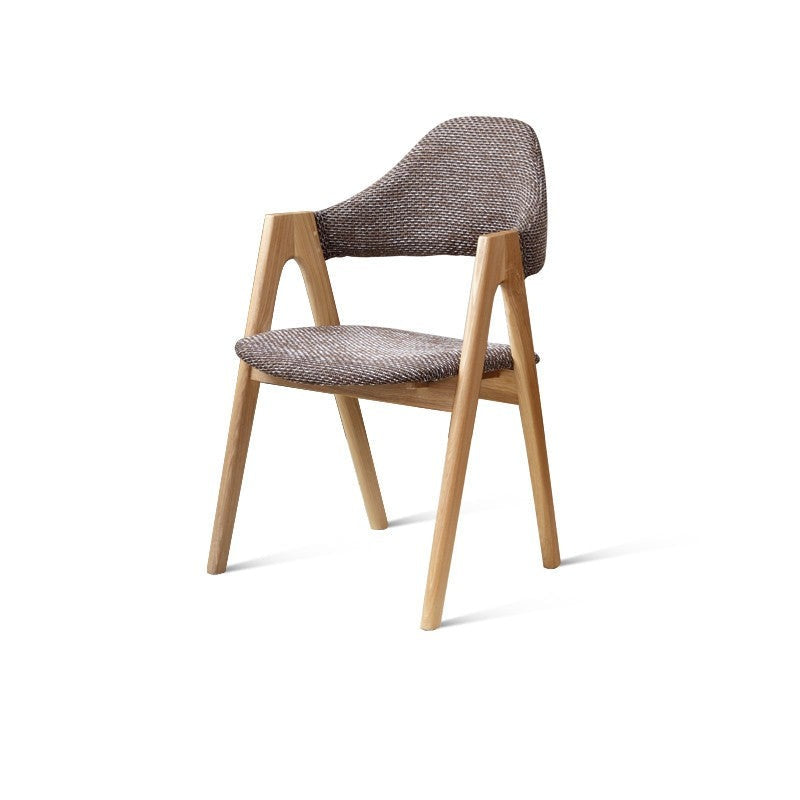 Black walnut, Ash, Oak Solid Wood Chair with soft fabric/leather back*