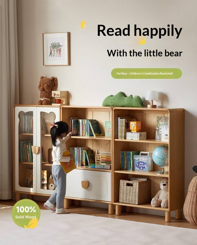 Beech Solid Wood Children's Bookshelf