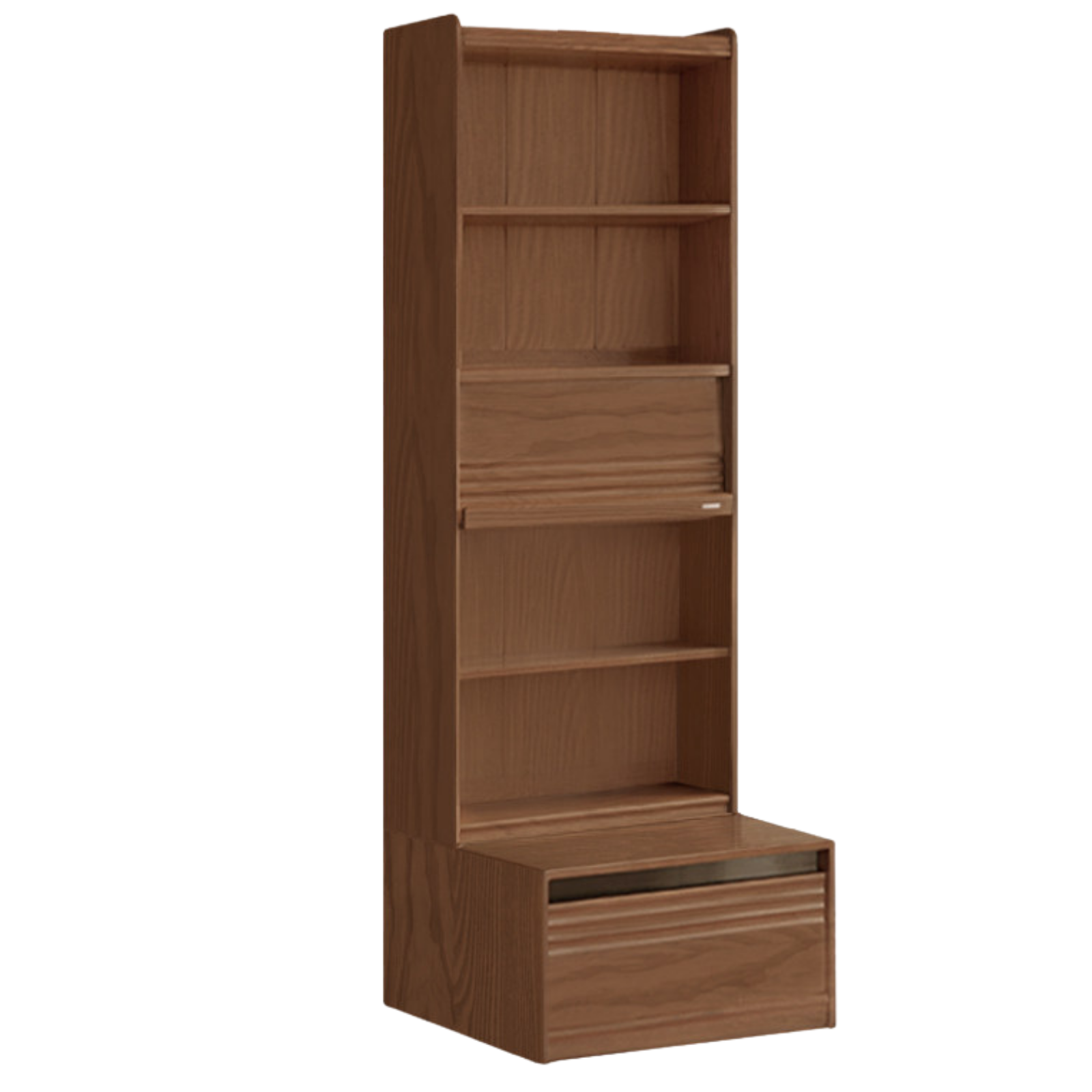Black Walnut, Sandalwood, Oak, Ash Solid Wood Combination Bookcase with Floor Display and Luxury Storage