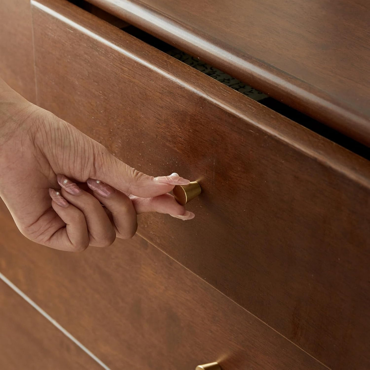 Oak Solid Wood, Rubber Wood Chest of Drawers