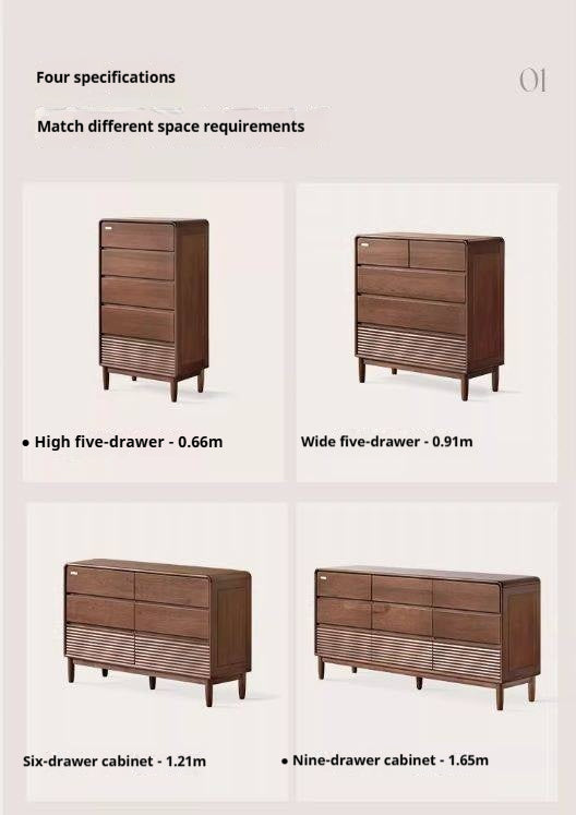Catalpa Solid Wood Modern Chest of Drawers