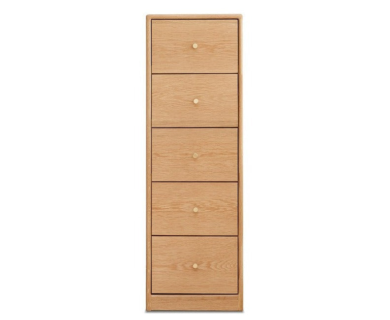 Oak Solid Wood Side Cabinet, Multi-Functional Storage.