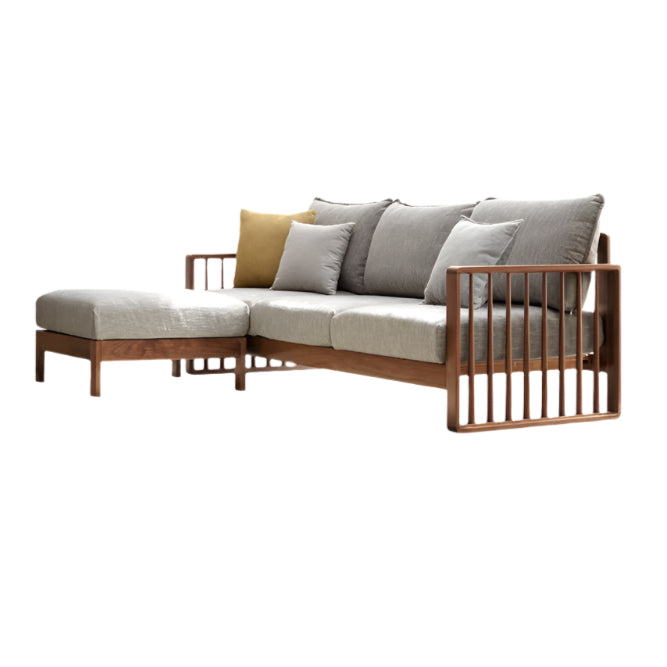 Ash Solid Wood Corner Modern Simple Sofa.