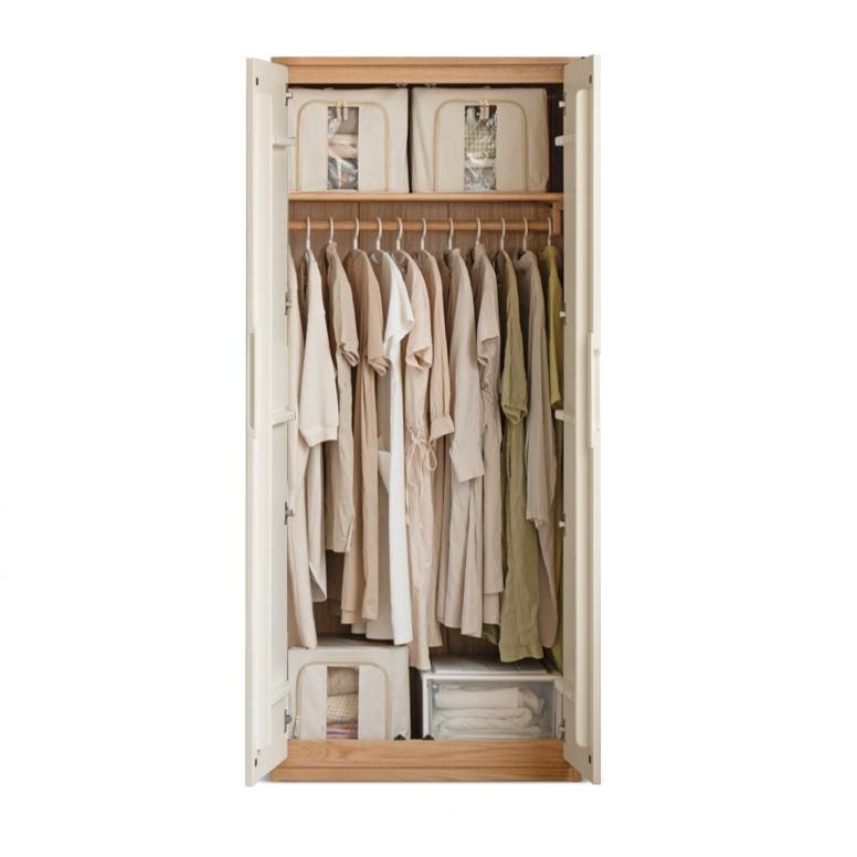 Oak Solid Wood Wardrobe Floor Combination Cabinet.