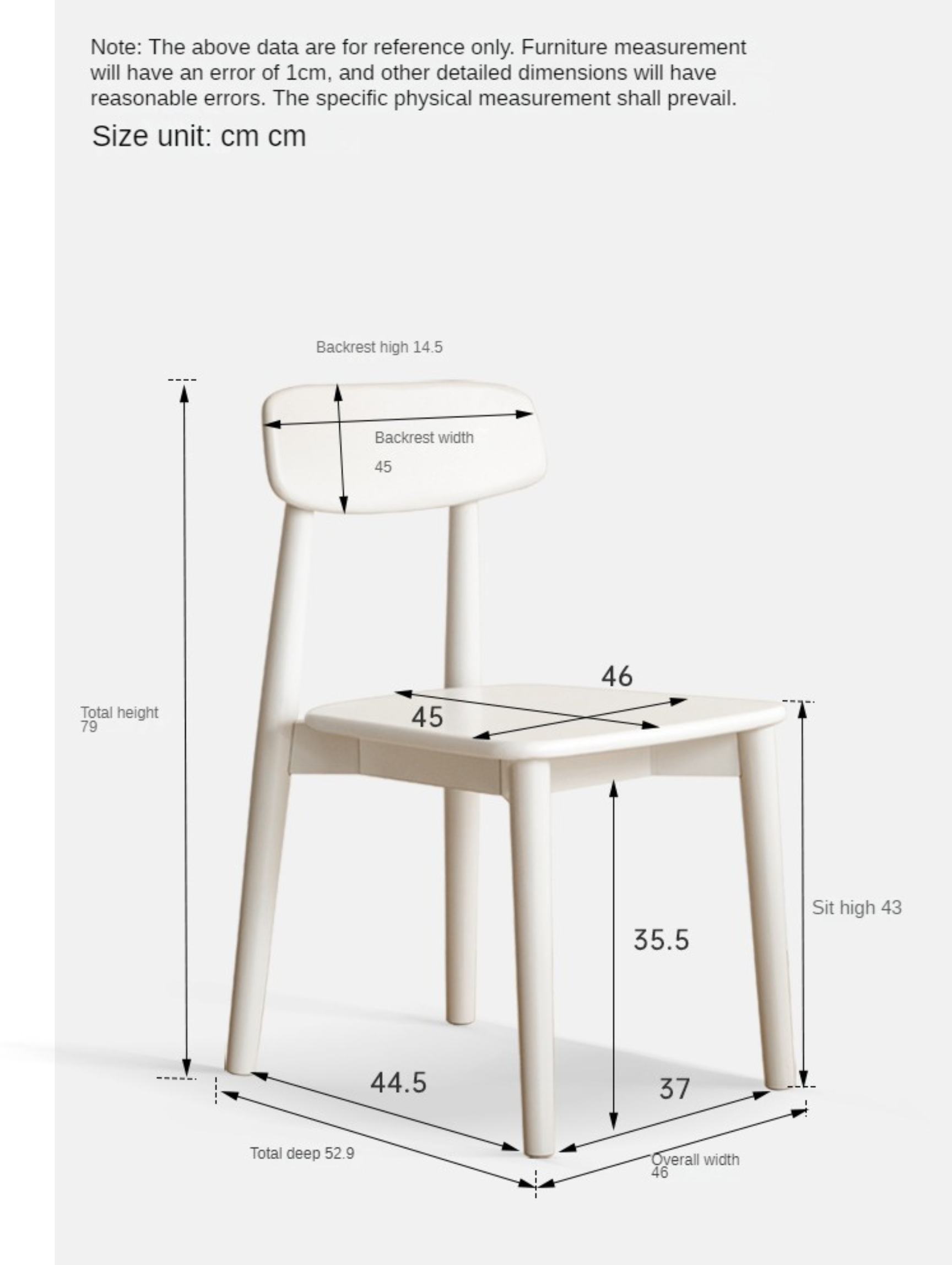 Set 4 pcs Solid Rubberwood Cream Style Dining Chair