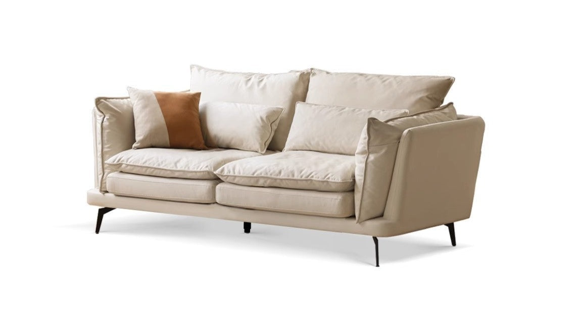 Technology Fabric White Goose Down Sofa Cream Style "+