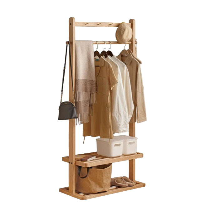 Oak Solid Wood Clothes Rack Hanger
