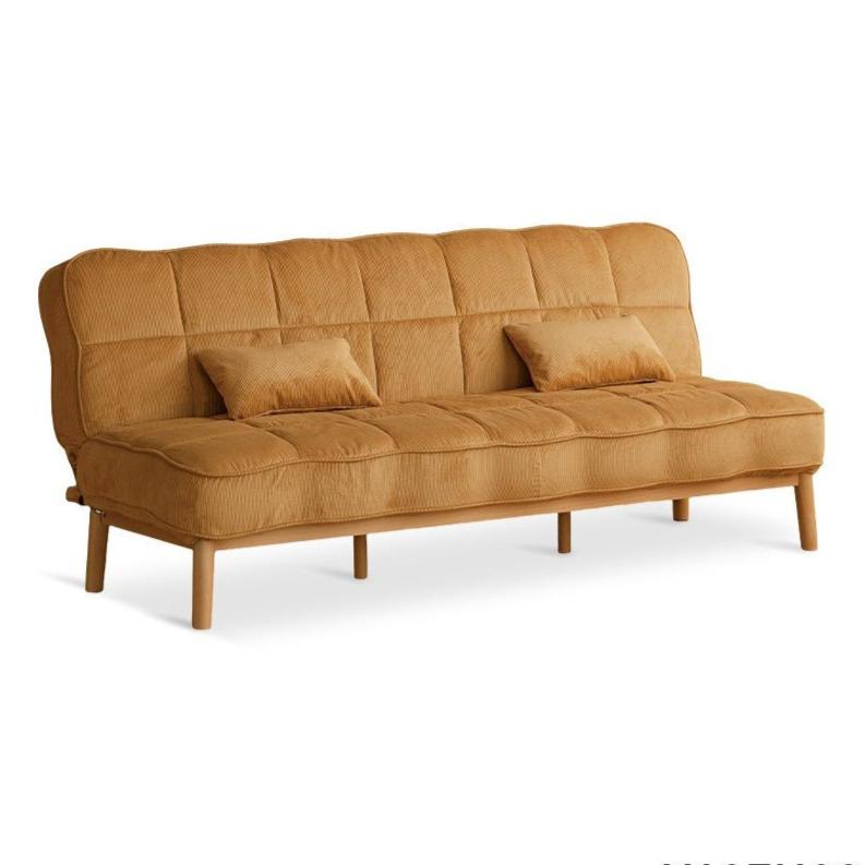 Fabric Sofa Antique Style Telescopic Dual-purpose Sofa.