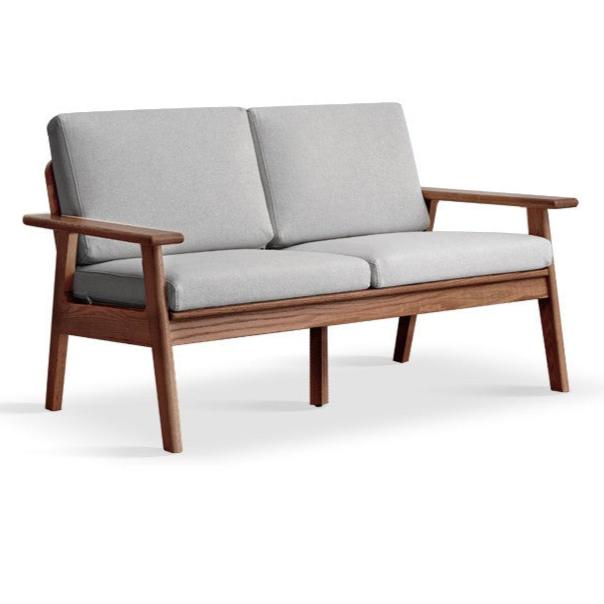 Oak Solid Wood Japanese-style Fabric Sofa