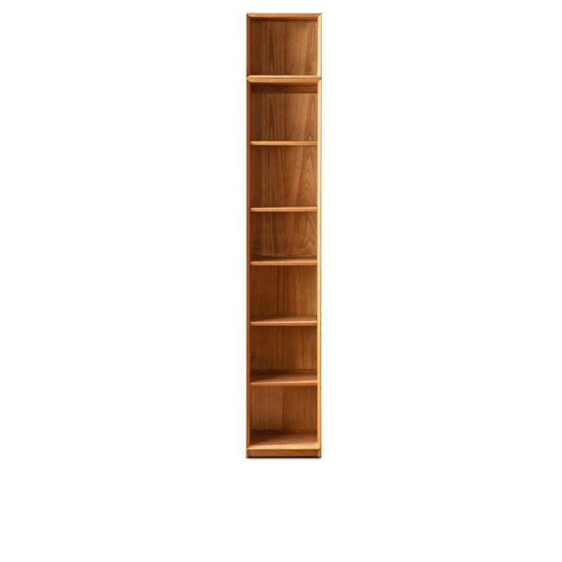 Cherry Wood Combination Bookcase Floor Shelf Glass Door Bookcase"