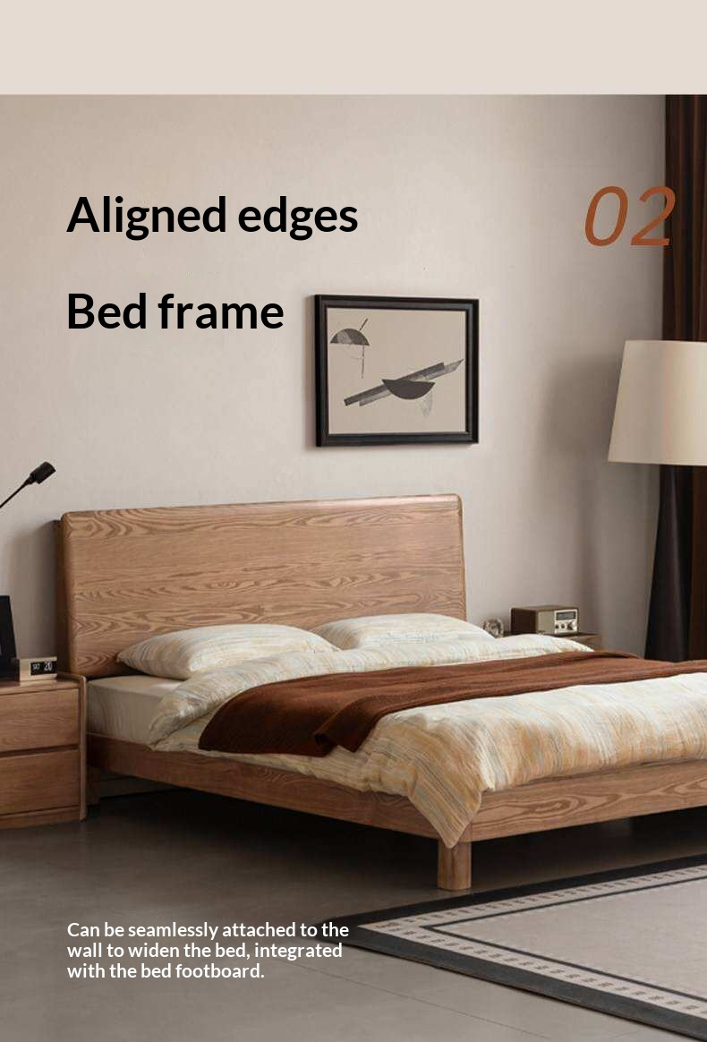 Ash Solid Wood Modern Multifunctional Night Light Bed Light Walnut Color