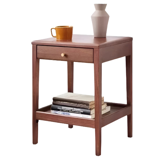 Black Walnut, Solid Rubberwood, Oak Solid Wood Side Table